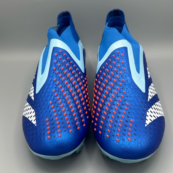 Adidas Predator Accuracy+ FG Blue White Soccer Cleats GZ2606, Men's Size 13 - Picture 3 of 6